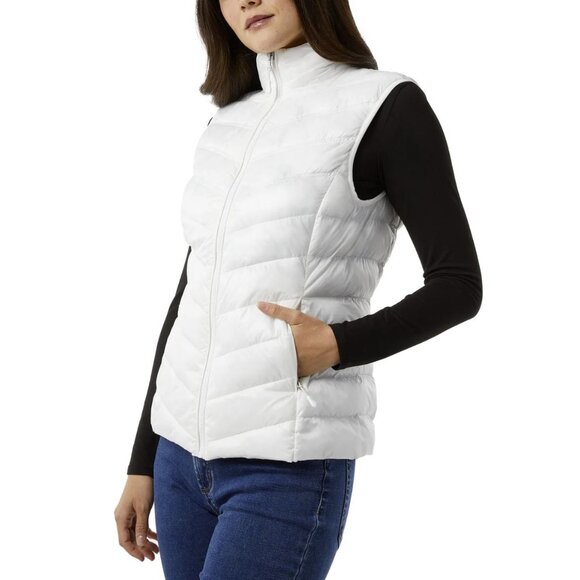 32 Degrees Women’s WHITE Vest Sleeveless Puffy Vest Nylon Polyester - Picture 2 of 5
